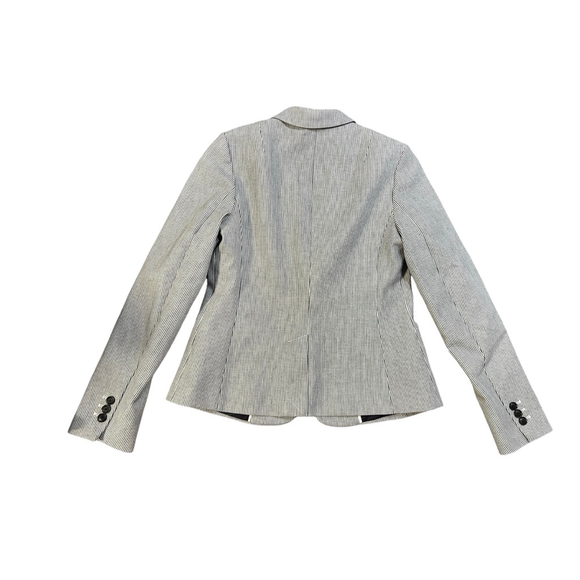 Women's Banana Republic Black & White Pinstripe Blazer size 4 NWT - Picture 4 of 4